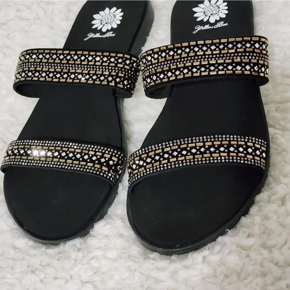 Yellow Box Delfie Metallic Multi strap sandal size 9.5 new!!! - Picture 2 of 6